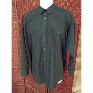 Vintage Men's MWG Western Shirt Black Snap Buttons XXL
